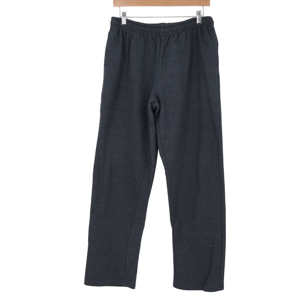 Gildan Sweatpants Mens XL Heavy Blend Charcoal Gray Straight Leg Excellent